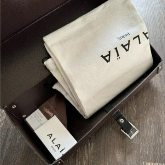 Alaia Black Mesh Ankle Boots - Picture 8 of 8